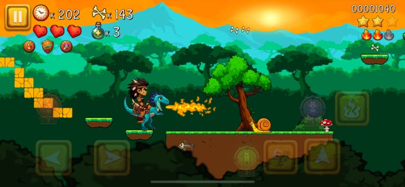 Super Tribe Boy: Dino Run screenshot 1 - screenshot