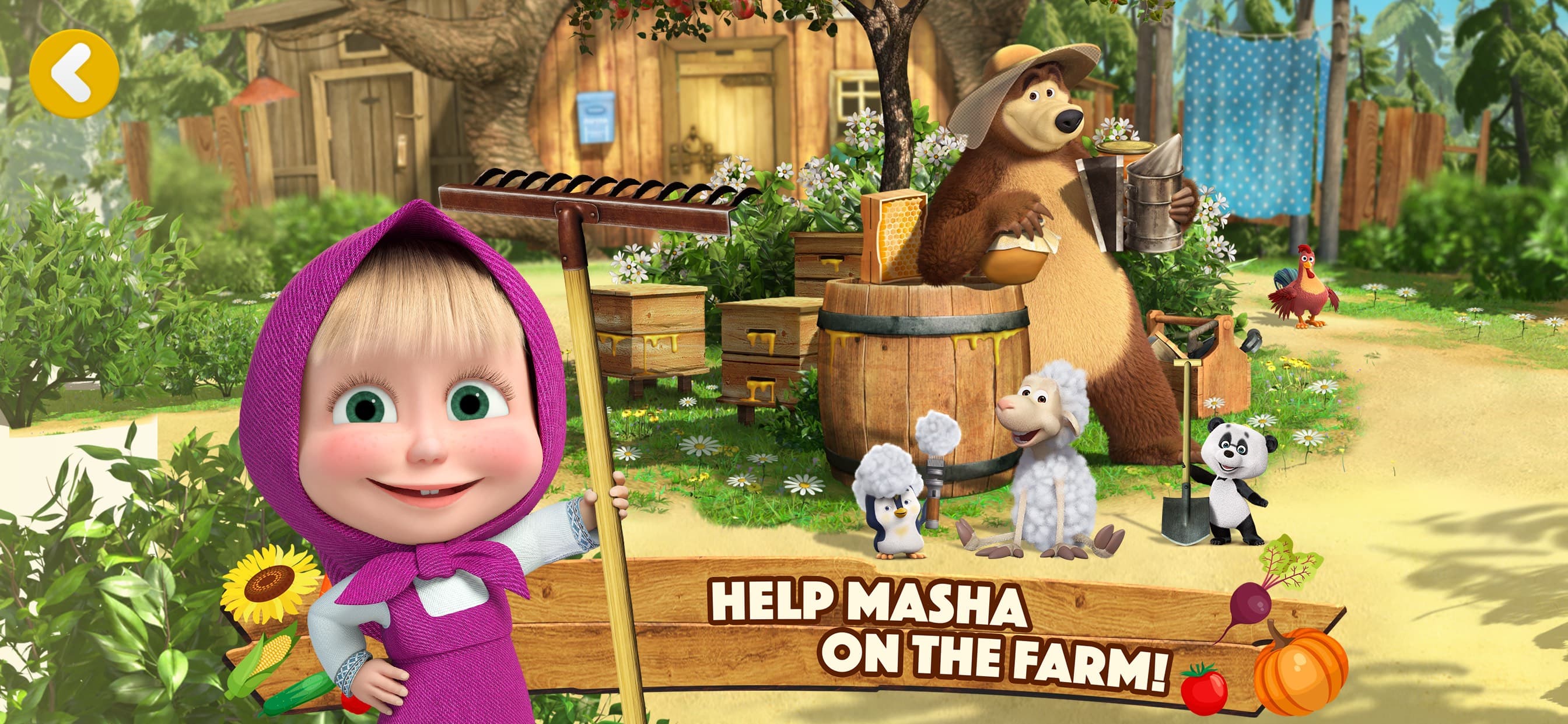 Masha and the Bear: Easy Farm screenshot 1 - screenshot