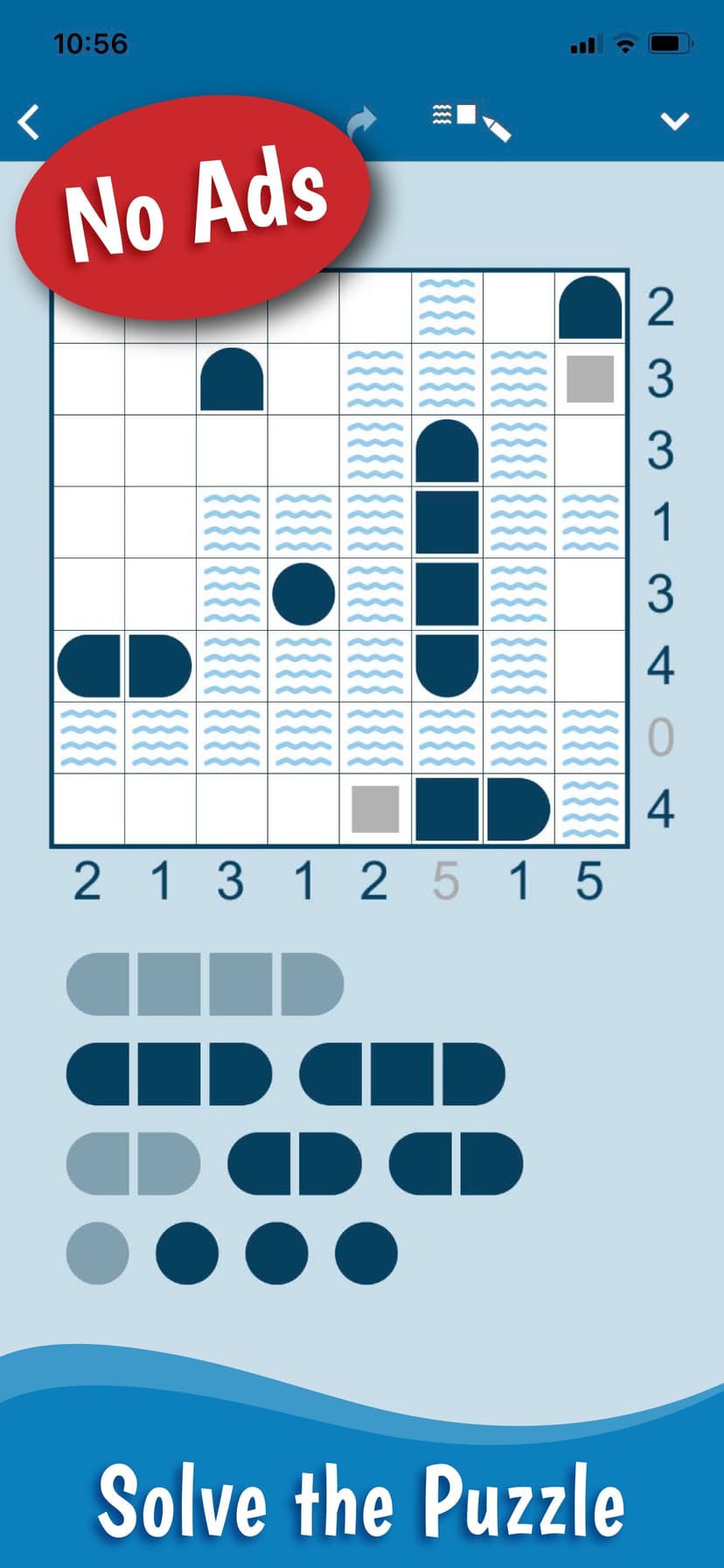 SeaBattle: Warships Puzzle screenshot 1 - screenshot