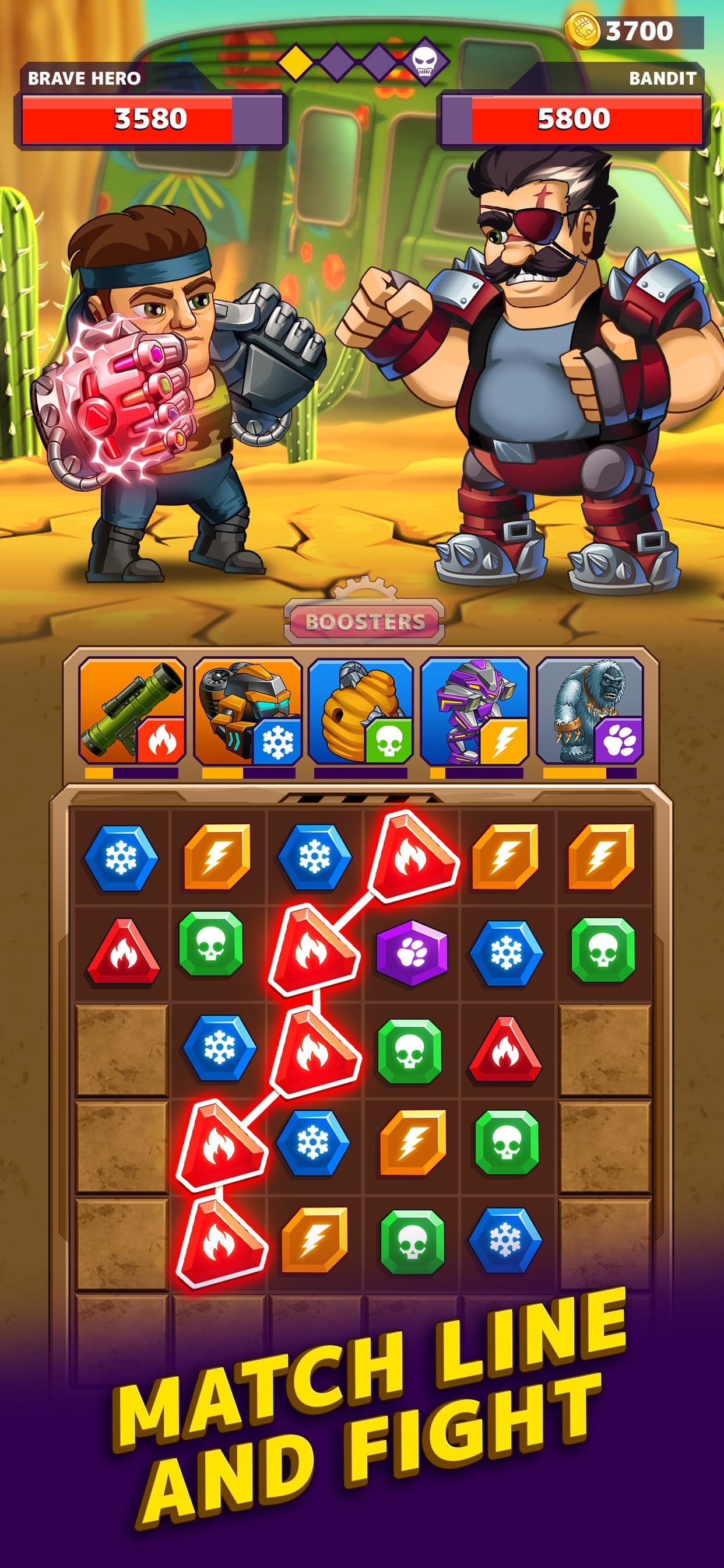 Battle Lines: Puzzle Fighter screenshot 1 - screenshot
