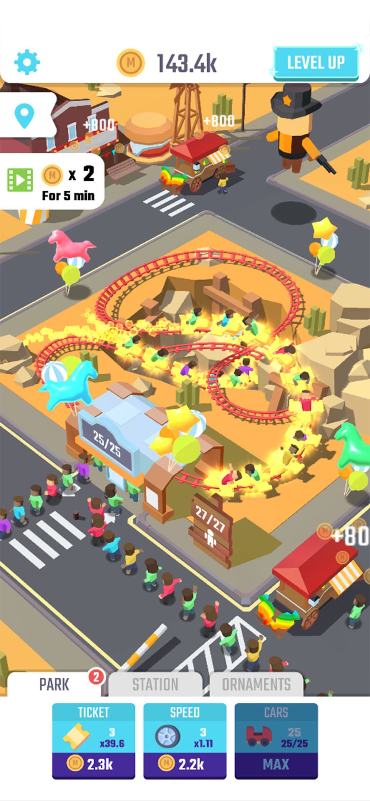 Idle Roller Coaster screenshot 4 - screenshot