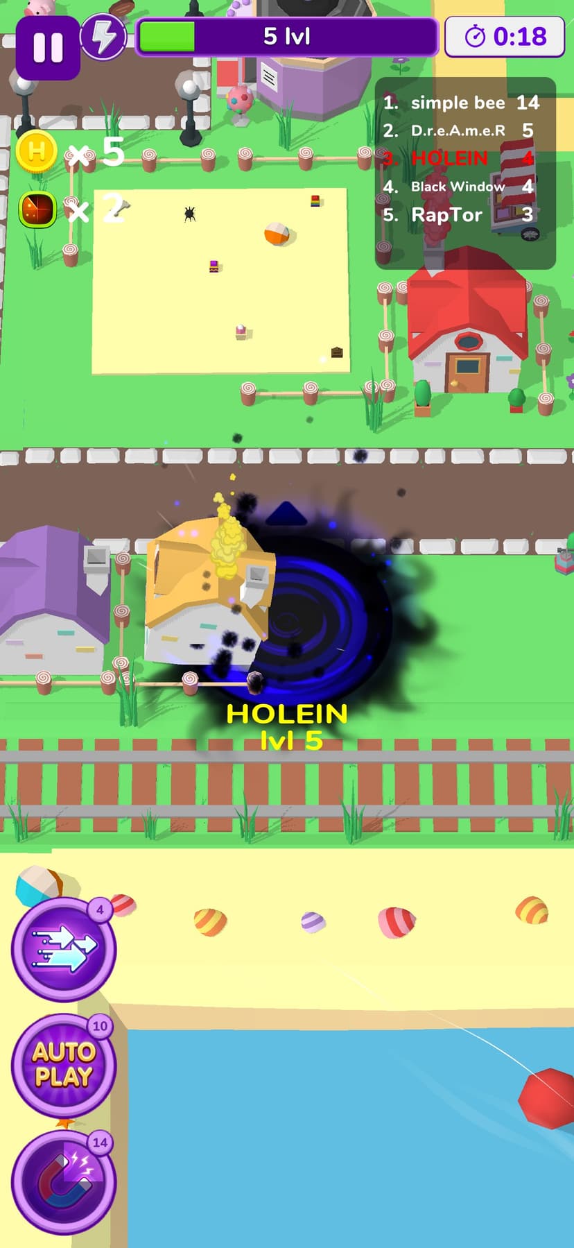 Holein. hole io blackhole game screenshot 8 - screenshot