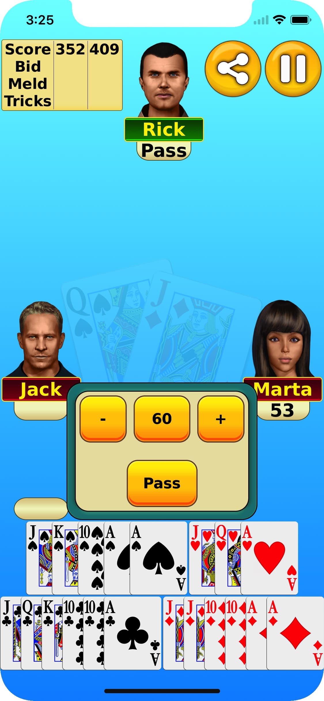 Pinochle - Online & offline screenshot 1 - screenshot