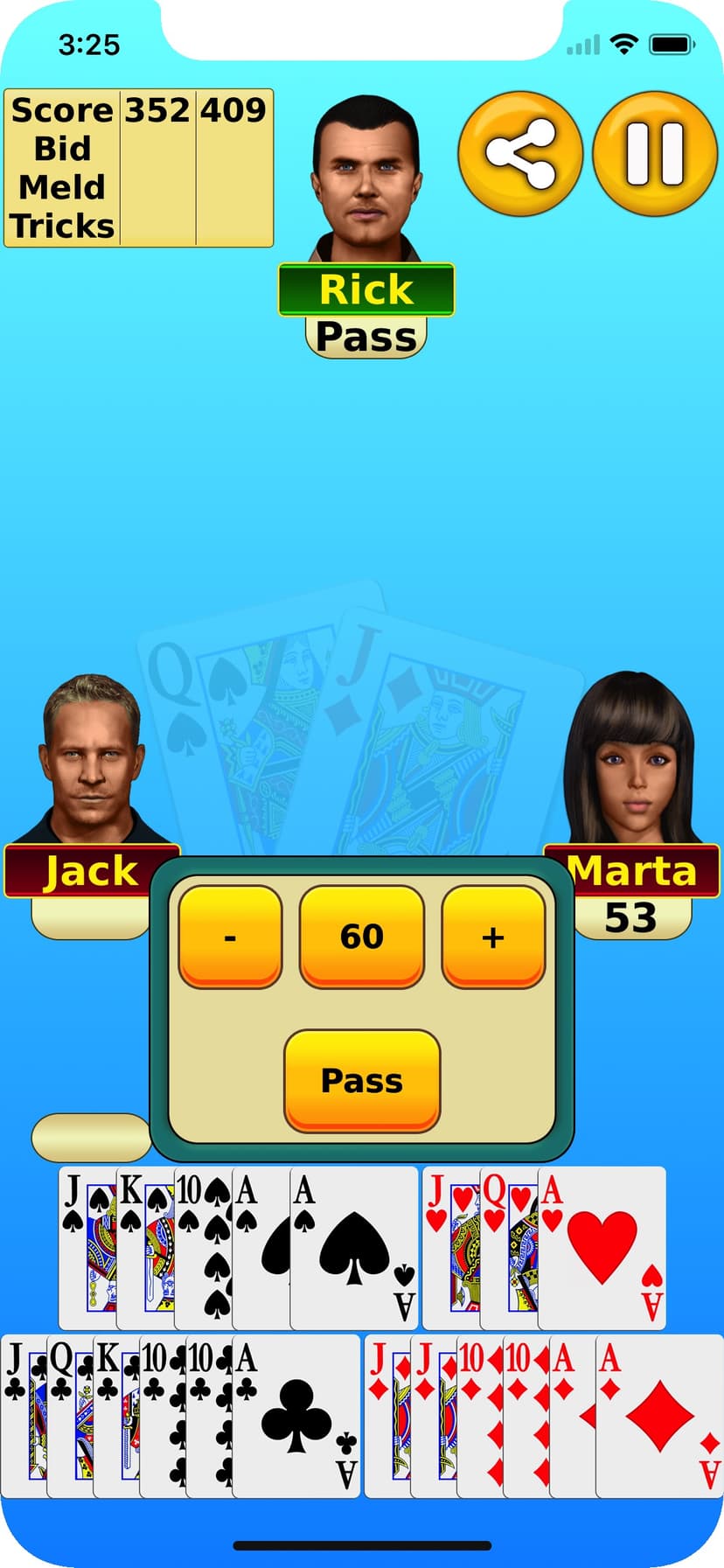 Pinochle - Online & offline screenshot 1 - screenshot