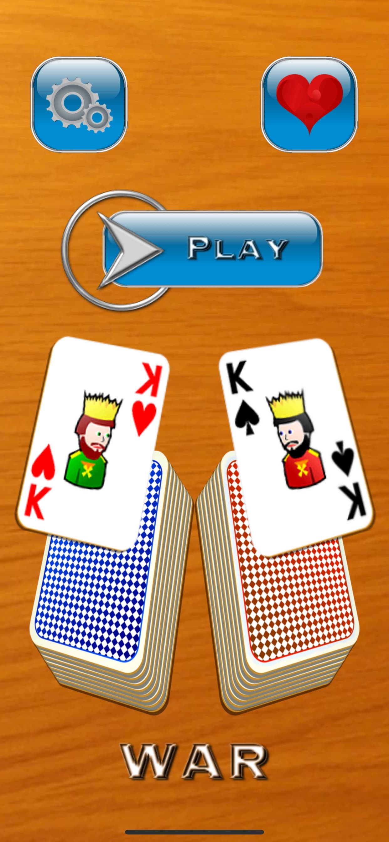War Card Game for Two Players screenshot 1 - screenshot