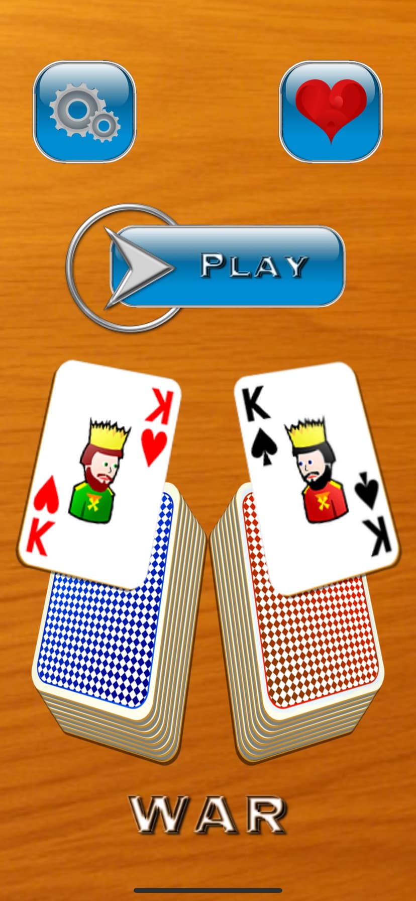 War Card Game for Two Players screenshot 1 - screenshot