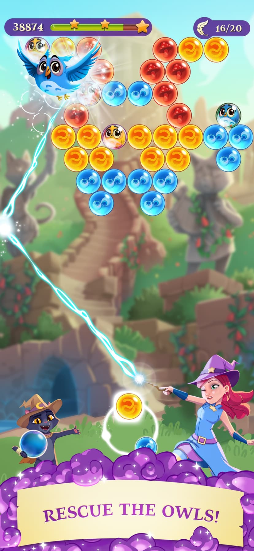 Bubble Witch 3 Saga screenshot 1 - screenshot