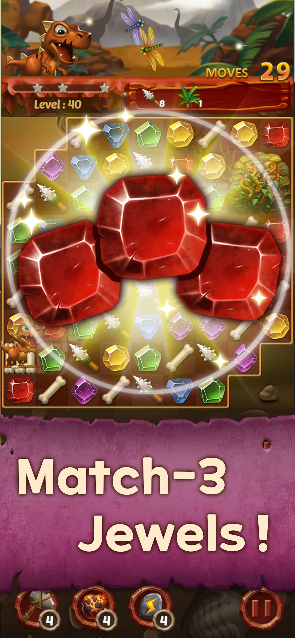Jewels Dino Age screenshot 1 - screenshot