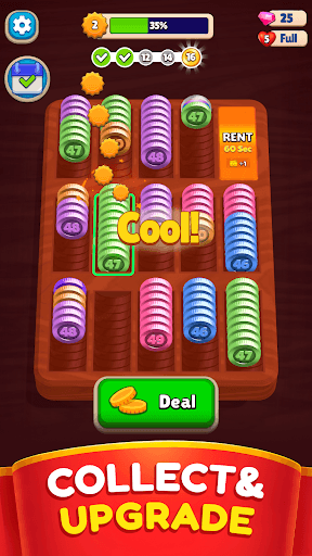Pocket Sort: Coin Merge Puzzle screenshot 2 - screenshot