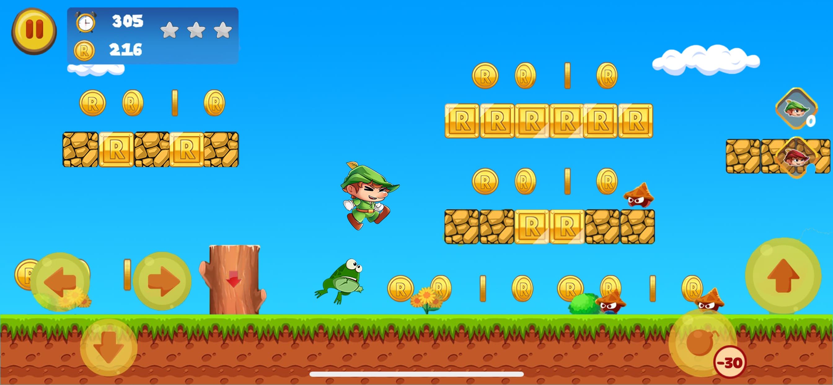 Robin Jungle World -Jump N Run screenshot 2 - screenshot