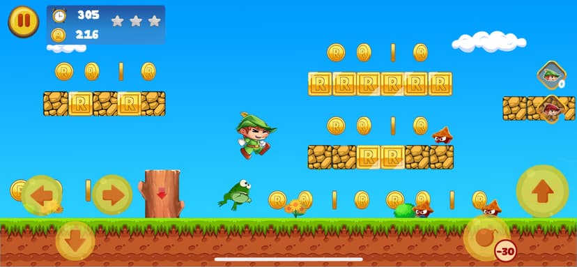 Robin Jungle World -Jump N Run screenshot 2 - screenshot