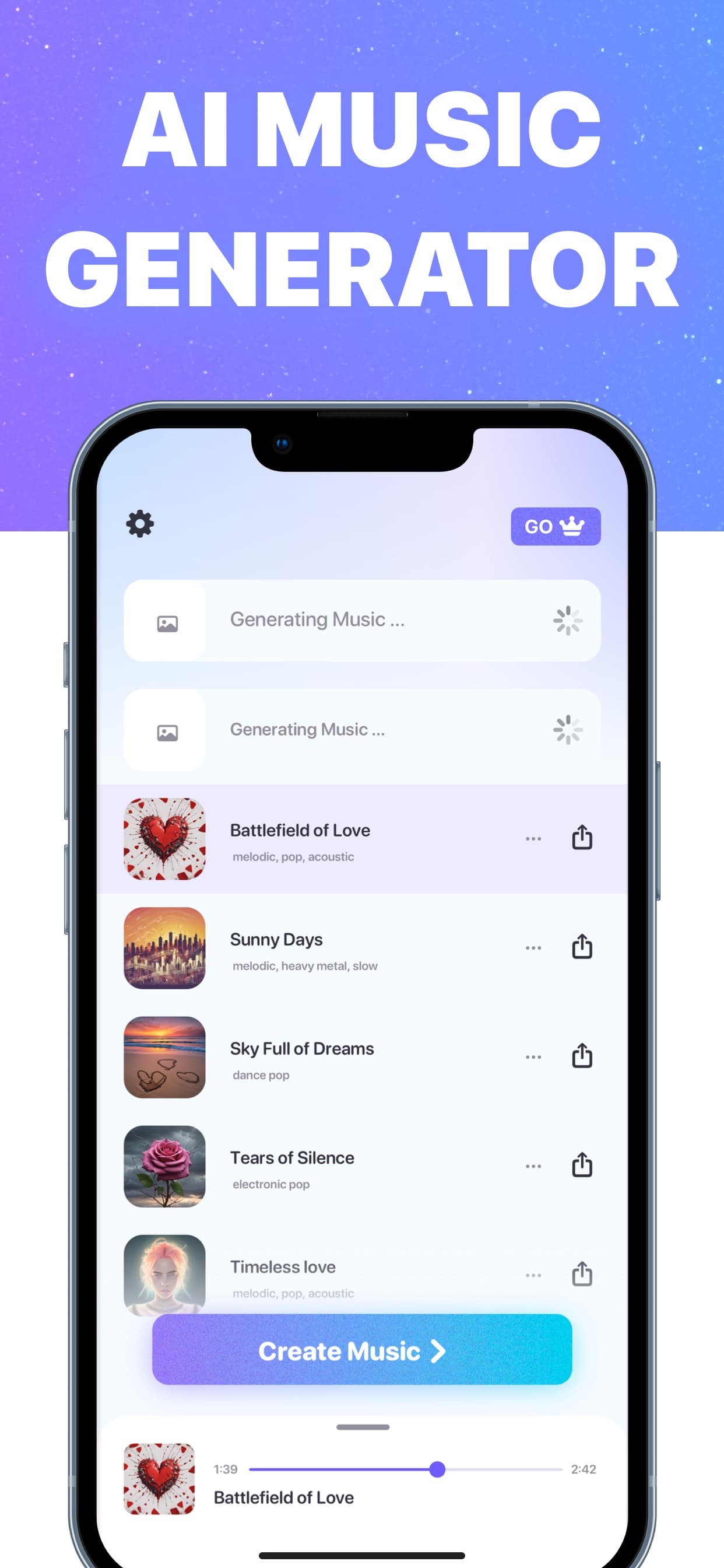 AI Music - Generator screenshot 1 - screenshot