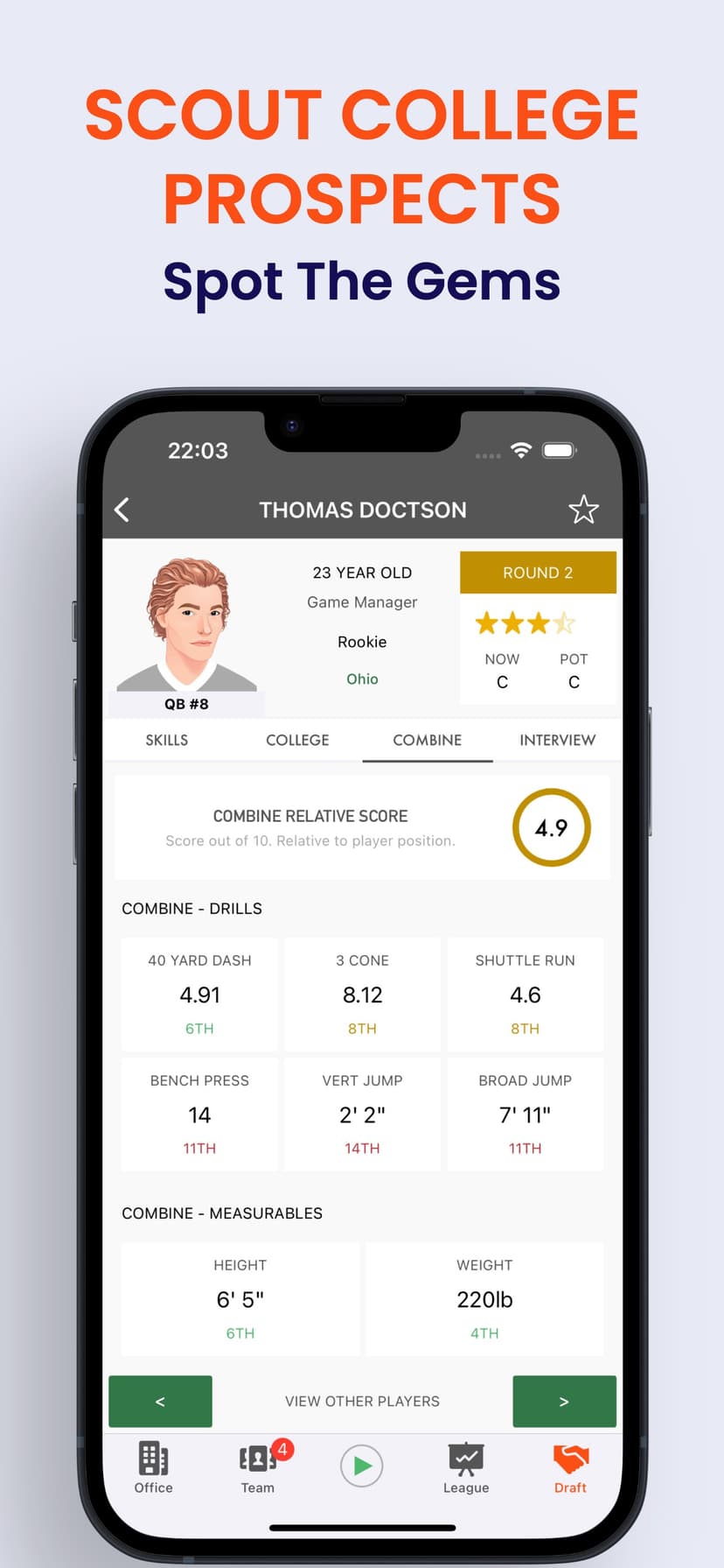 Pocket GM 3: Football Sim screenshot 5 - screenshot