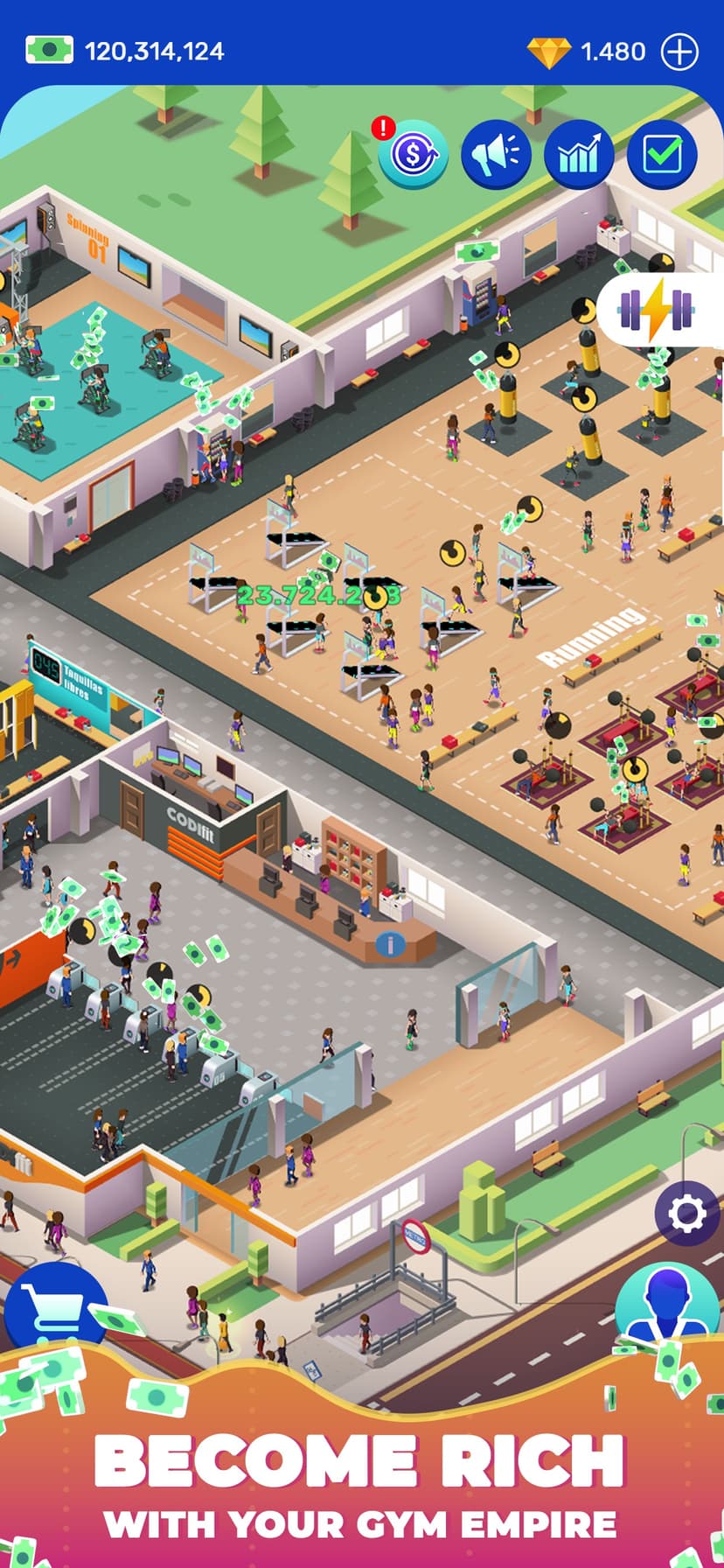 Idle Fitness Gym Tycoon - Game screenshot 2 - screenshot