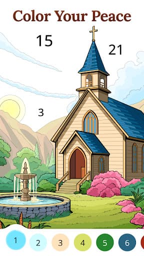 Bible Coloring Paint By Number screenshot 7 - screenshot