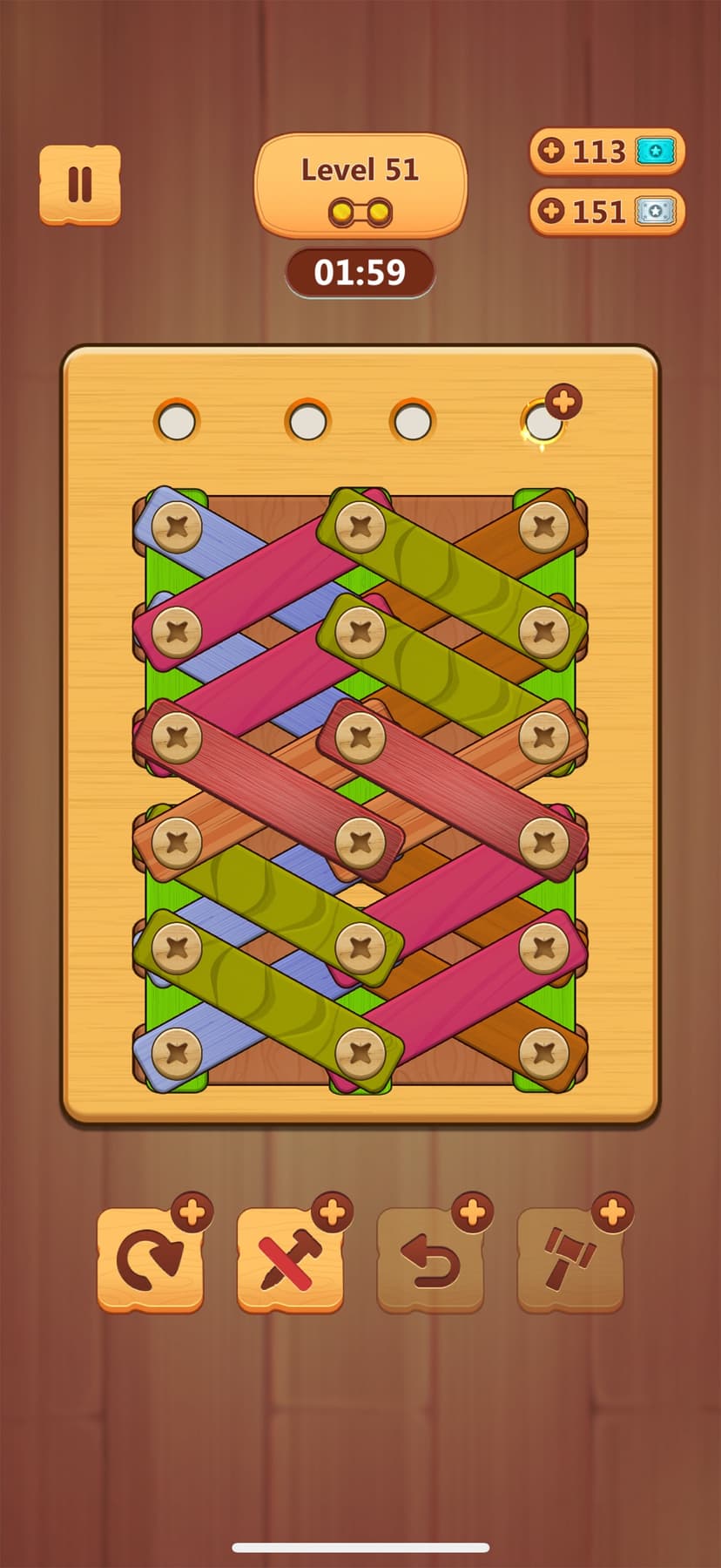 Wood Nuts & Bolts Puzzle screenshot 3 - screenshot