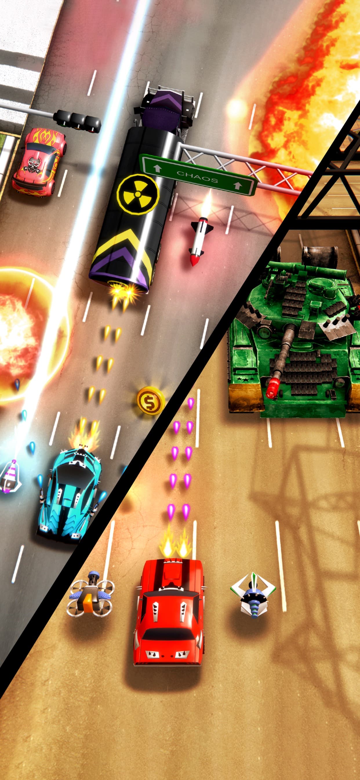 Chaos Road: 3D Car Racing Game screenshot 1 - screenshot
