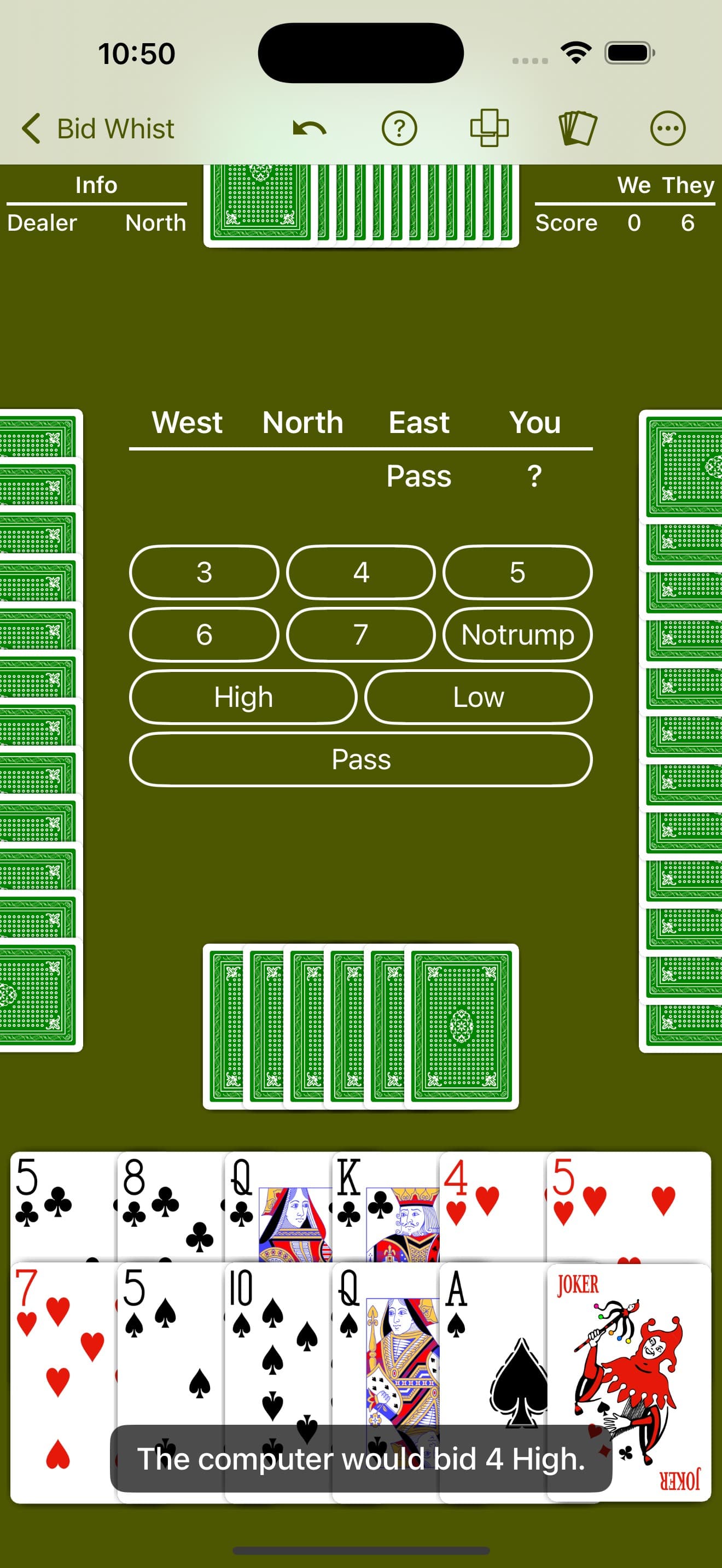 Bid Whist - Expert AI screenshot 3 - screenshot