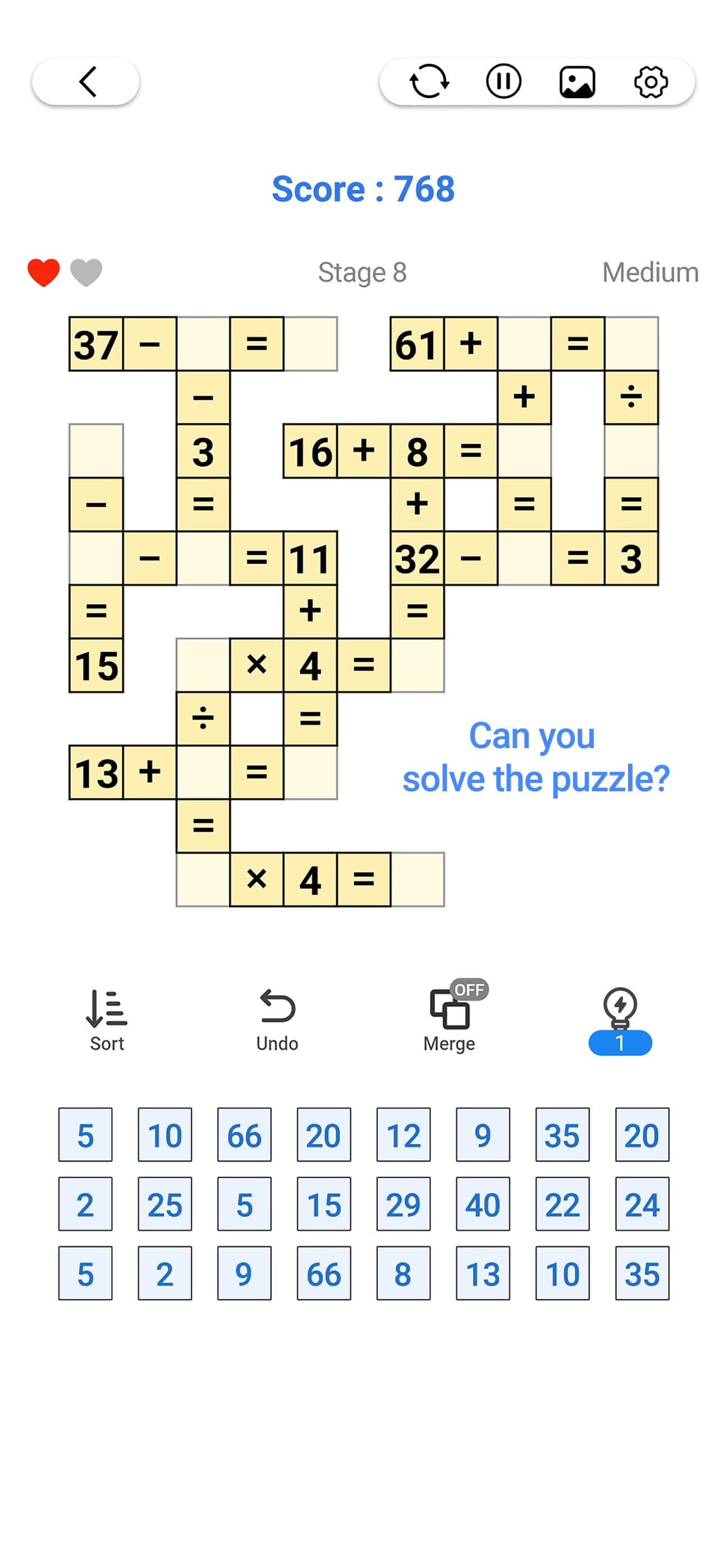 Cross Number - Math Puzzle screenshot 3 - screenshot