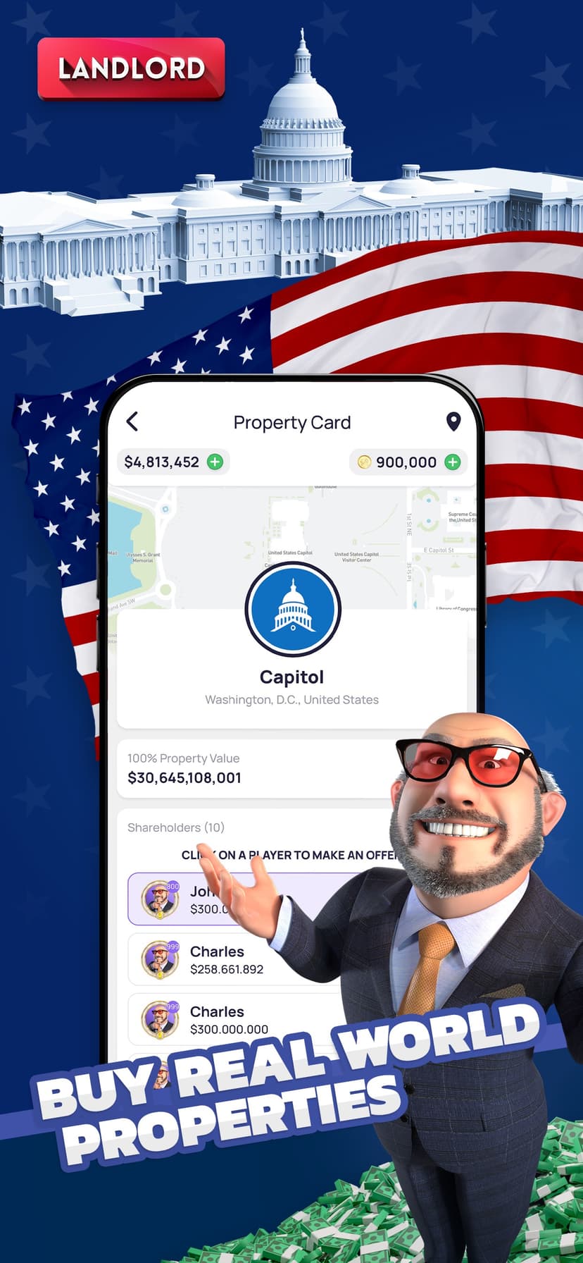 Landlord Tycoon: Own the World screenshot 1 - screenshot