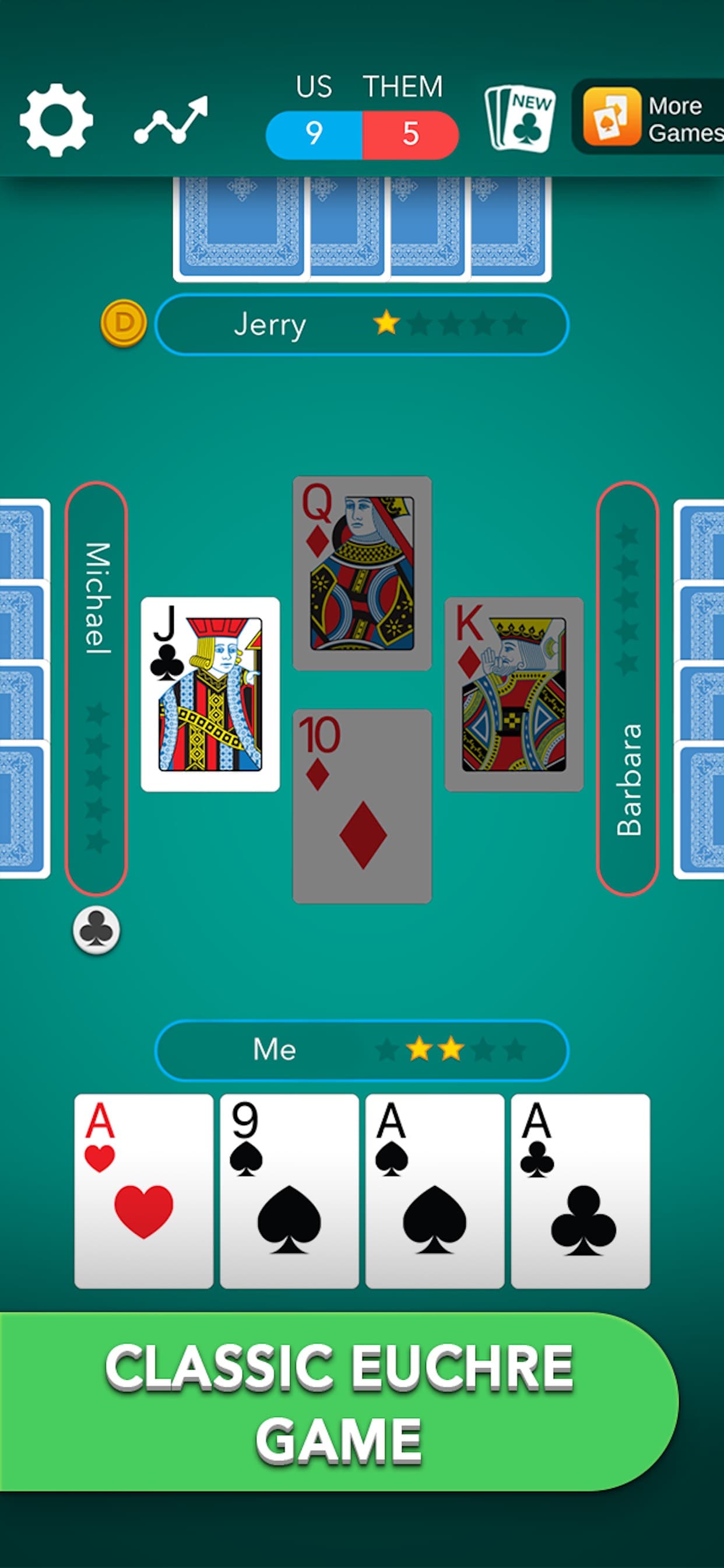 Euchre Classic Card Game screenshot 1 - screenshot