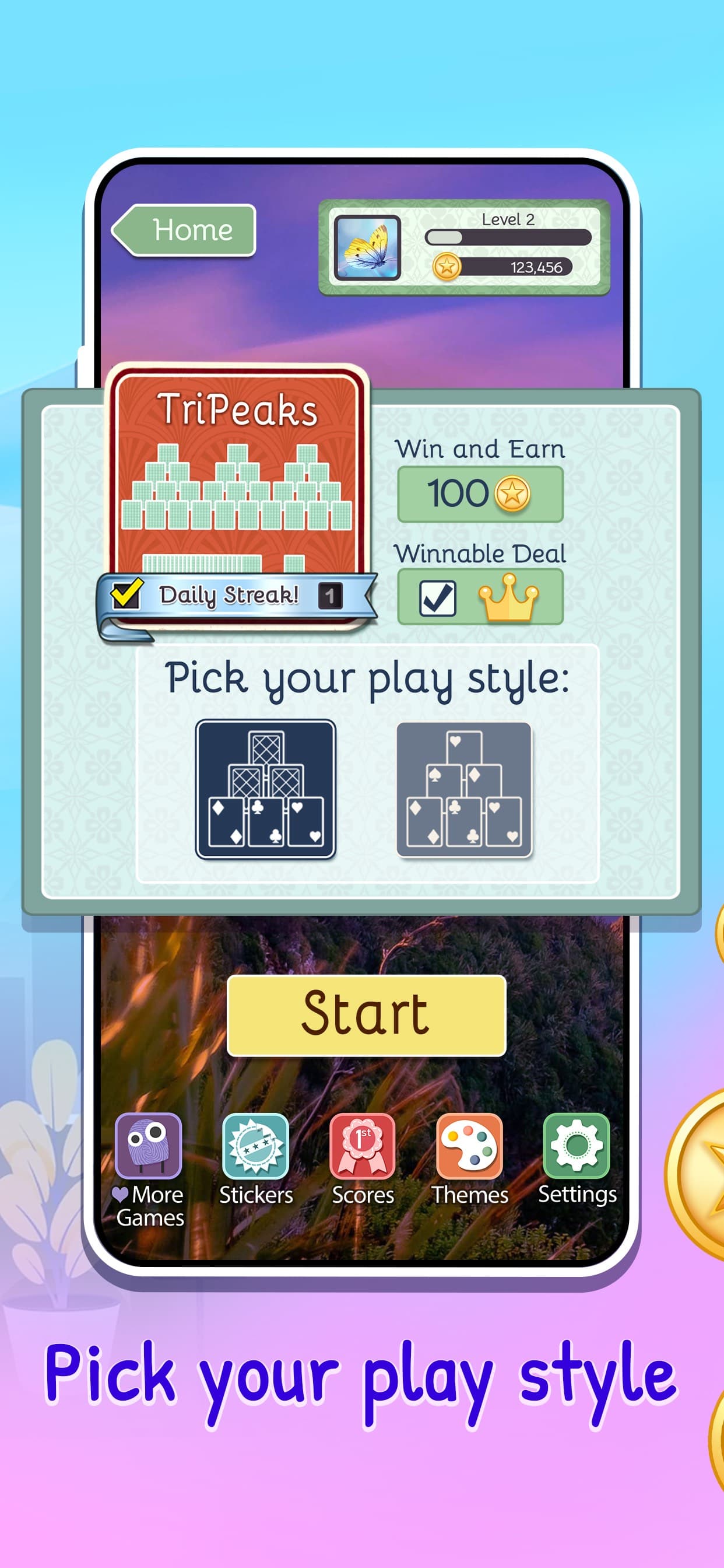 TriPeaks Solitaire Deluxe® 2 screenshot 2 - screenshot