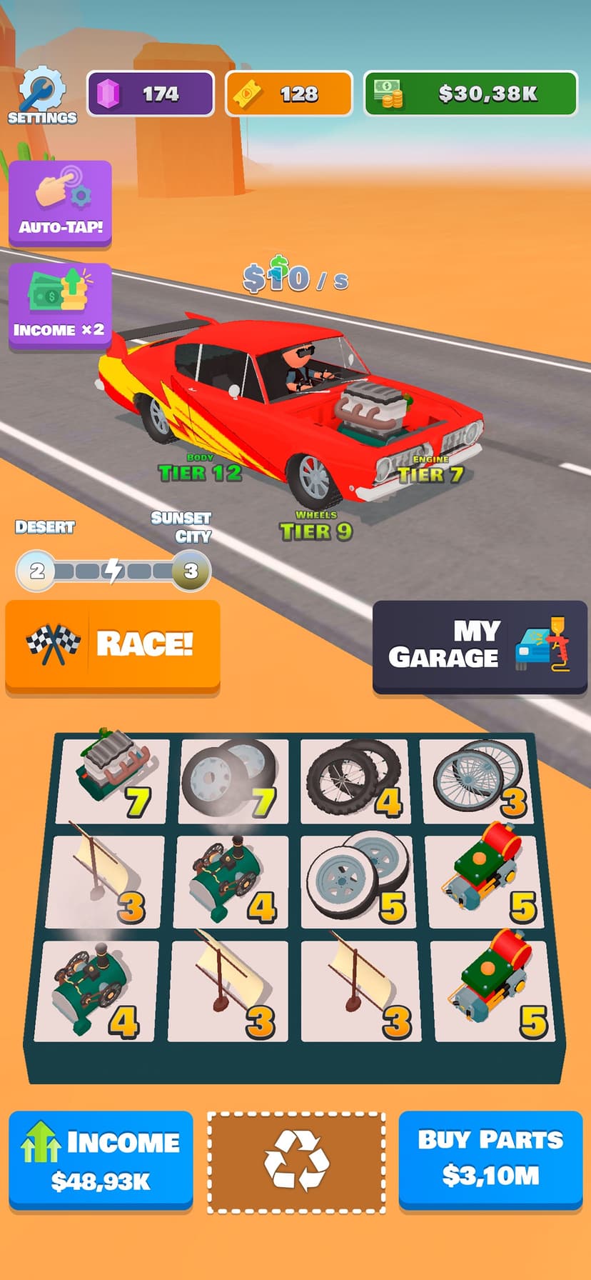 Idle Racer — Tap, Merge & Race screenshot 2 - screenshot