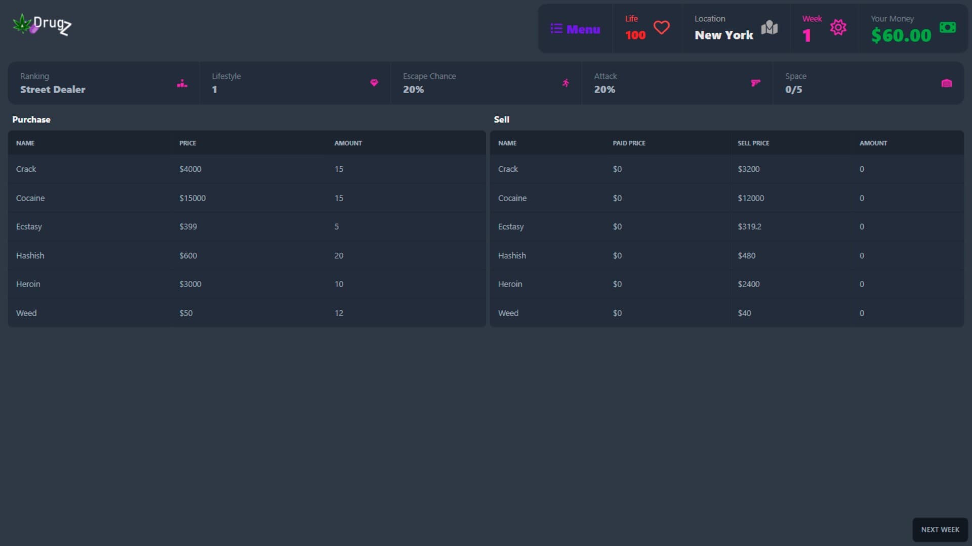 Null - screenshot