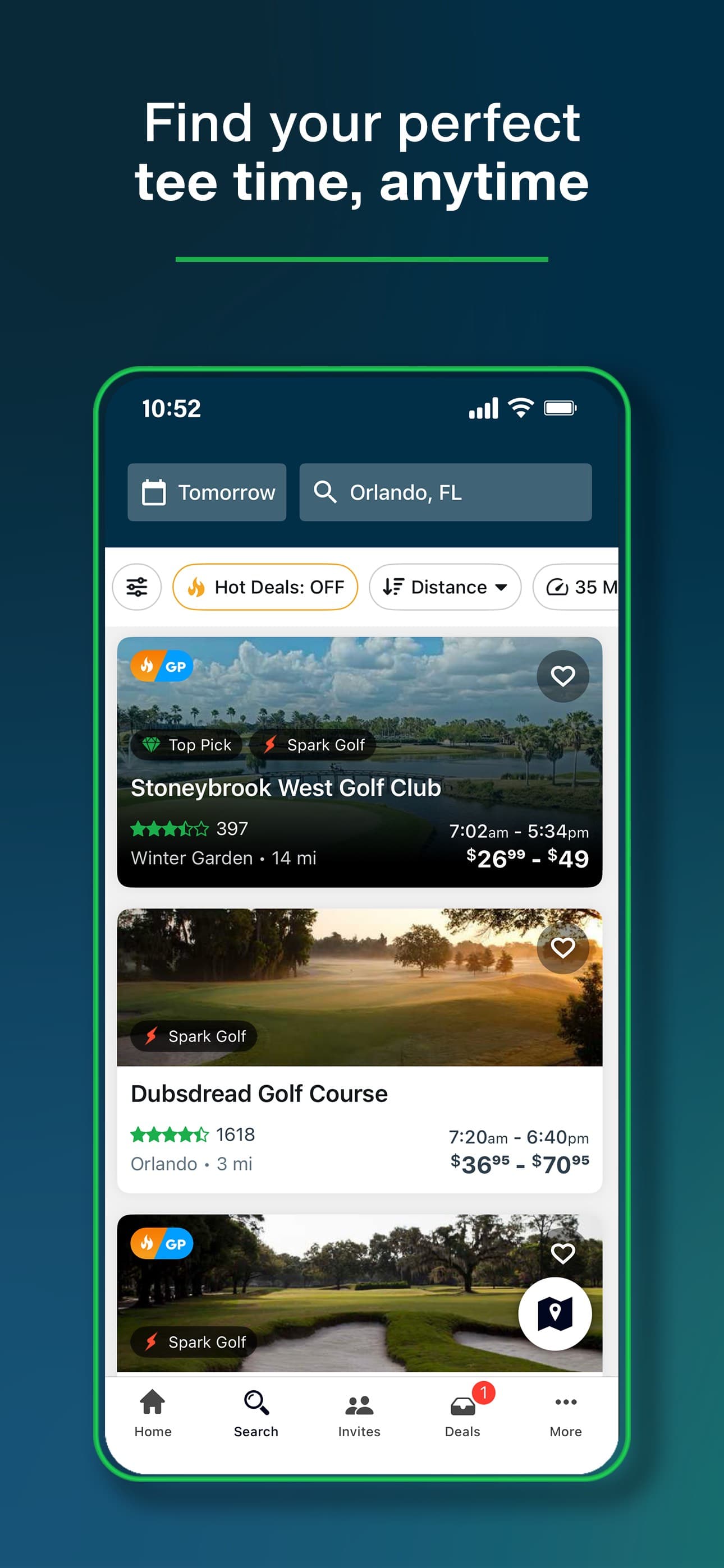 GolfNow Book TeeTimes Golf GPS screenshot 1 - screenshot
