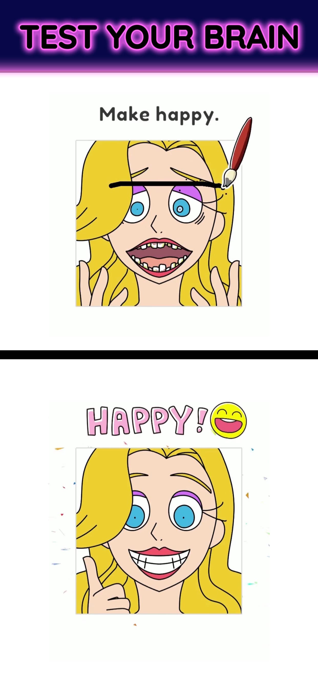 Draw Happy Baby : Puzzle Game screenshot 3 - screenshot