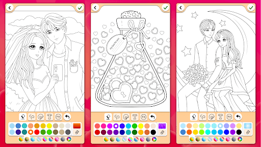 Valentines love coloring book screenshot 7 - screenshot