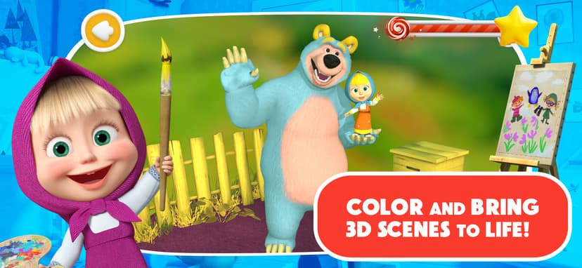 Masha and the Bear: Painting screenshot 8 - screenshot