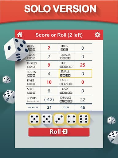 Yazy the yatzy dice game screenshot 11 - screenshot