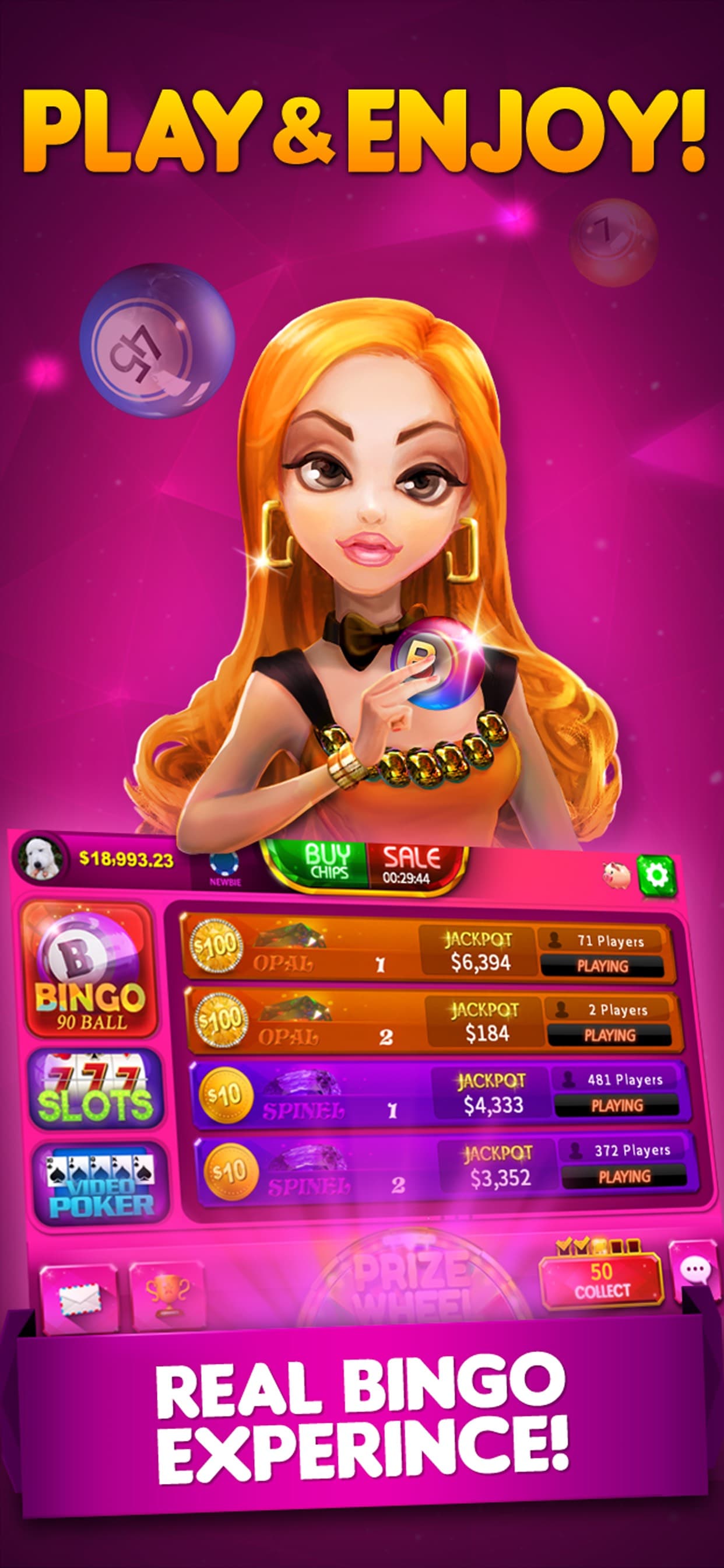 Bingo 90 Live : Vegas Slots screenshot 1 - screenshot