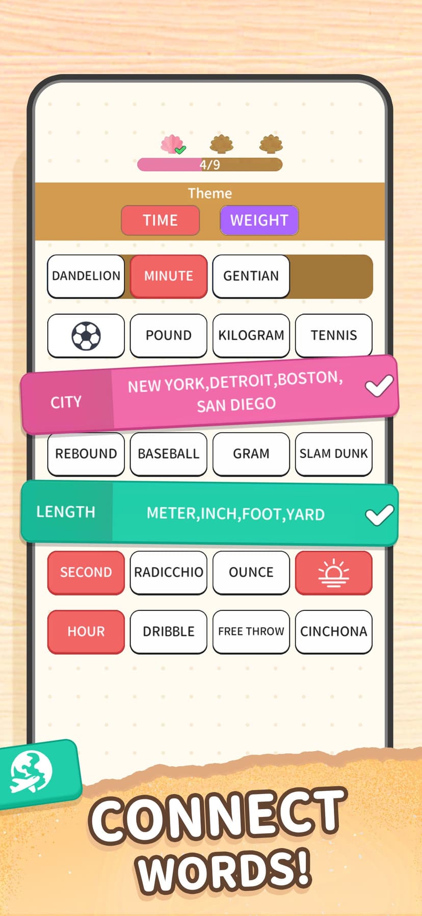 Association Sort -Connect Word screenshot 1 - screenshot