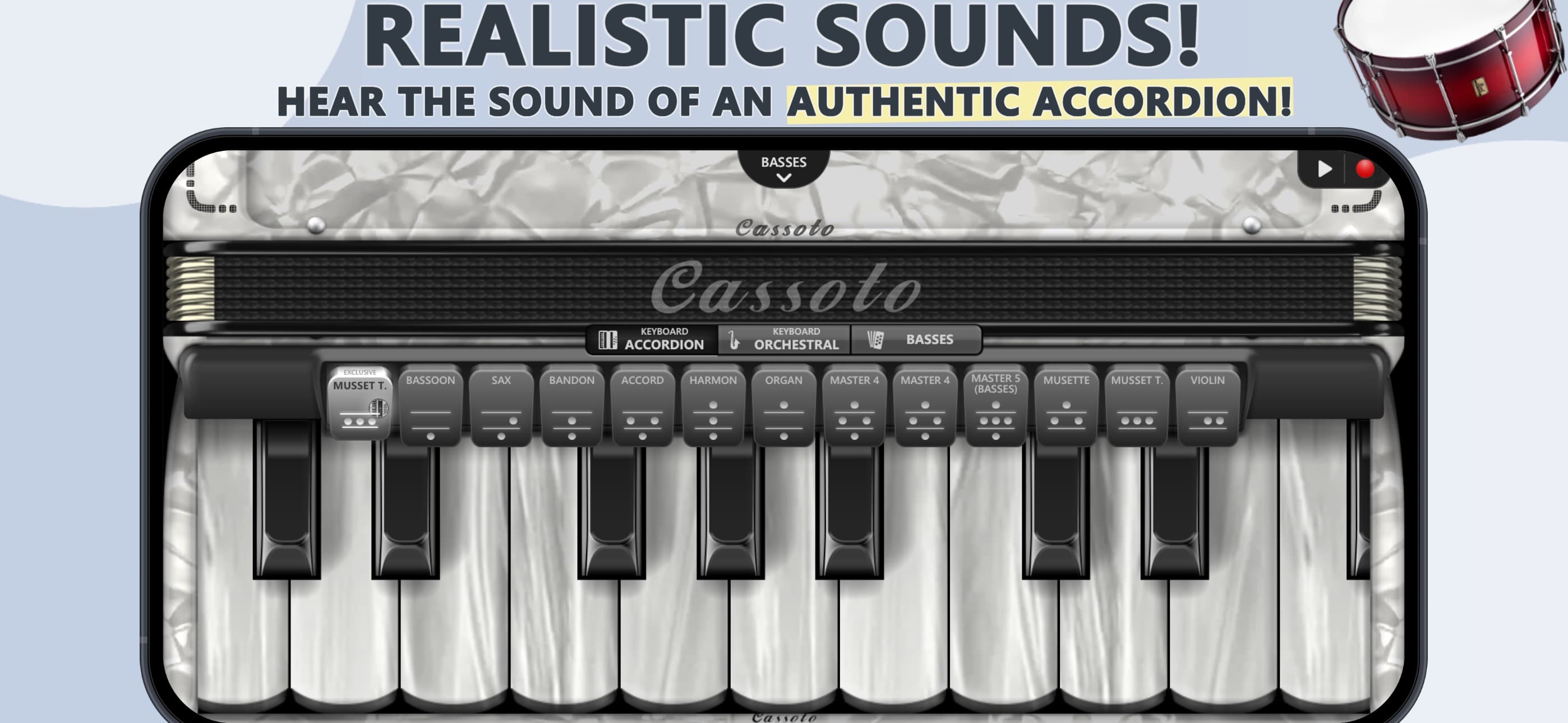 Accordion Piano Cassoto screenshot 1 - screenshot