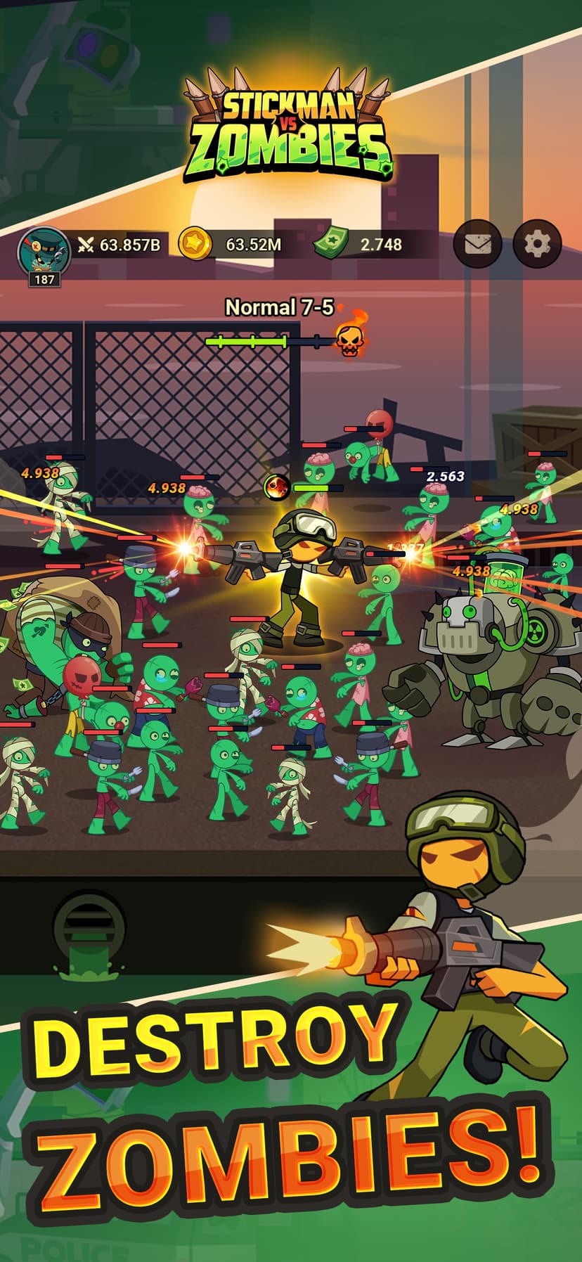 Stickman War: Epic Idle RPG screenshot 1 - screenshot