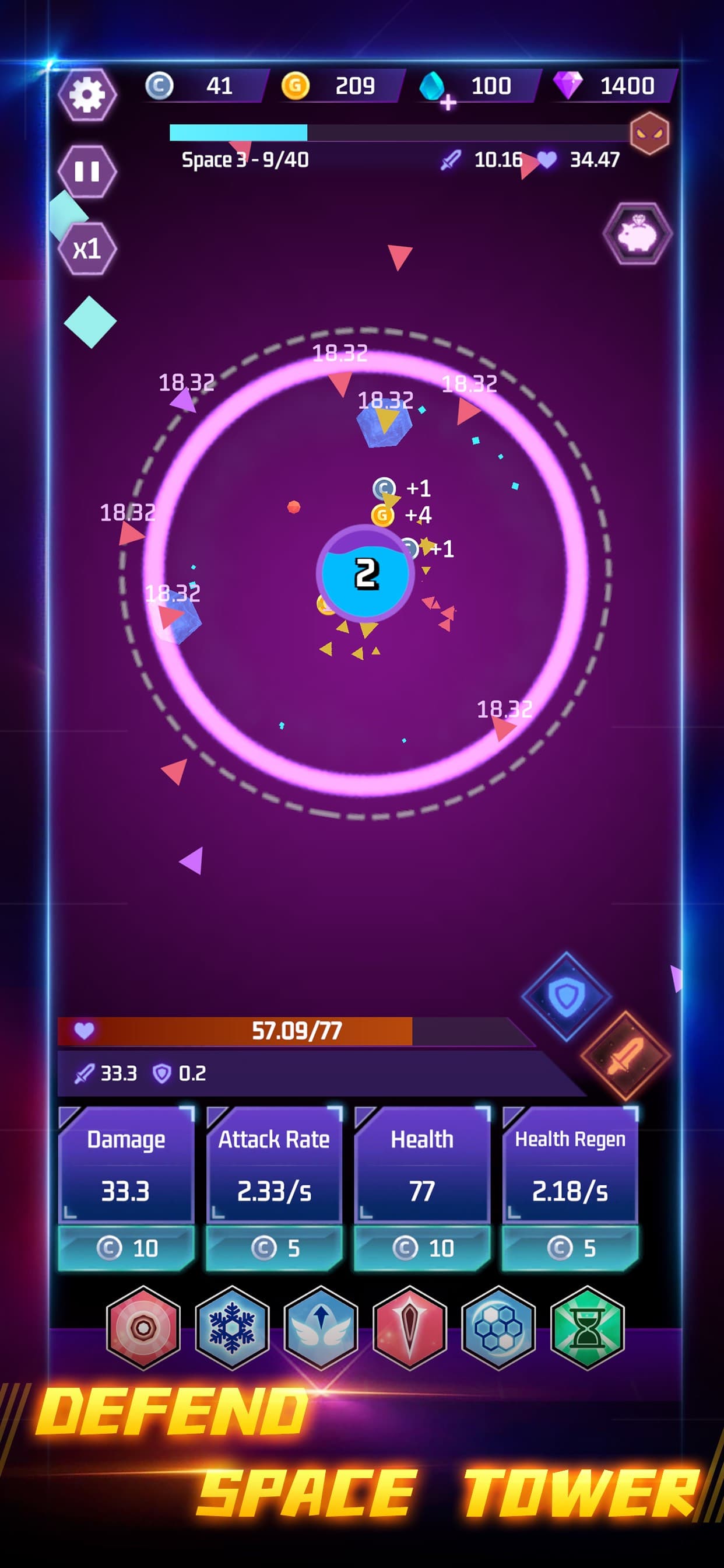 Space Tower - Galaxy Tower TD screenshot 1 - screenshot