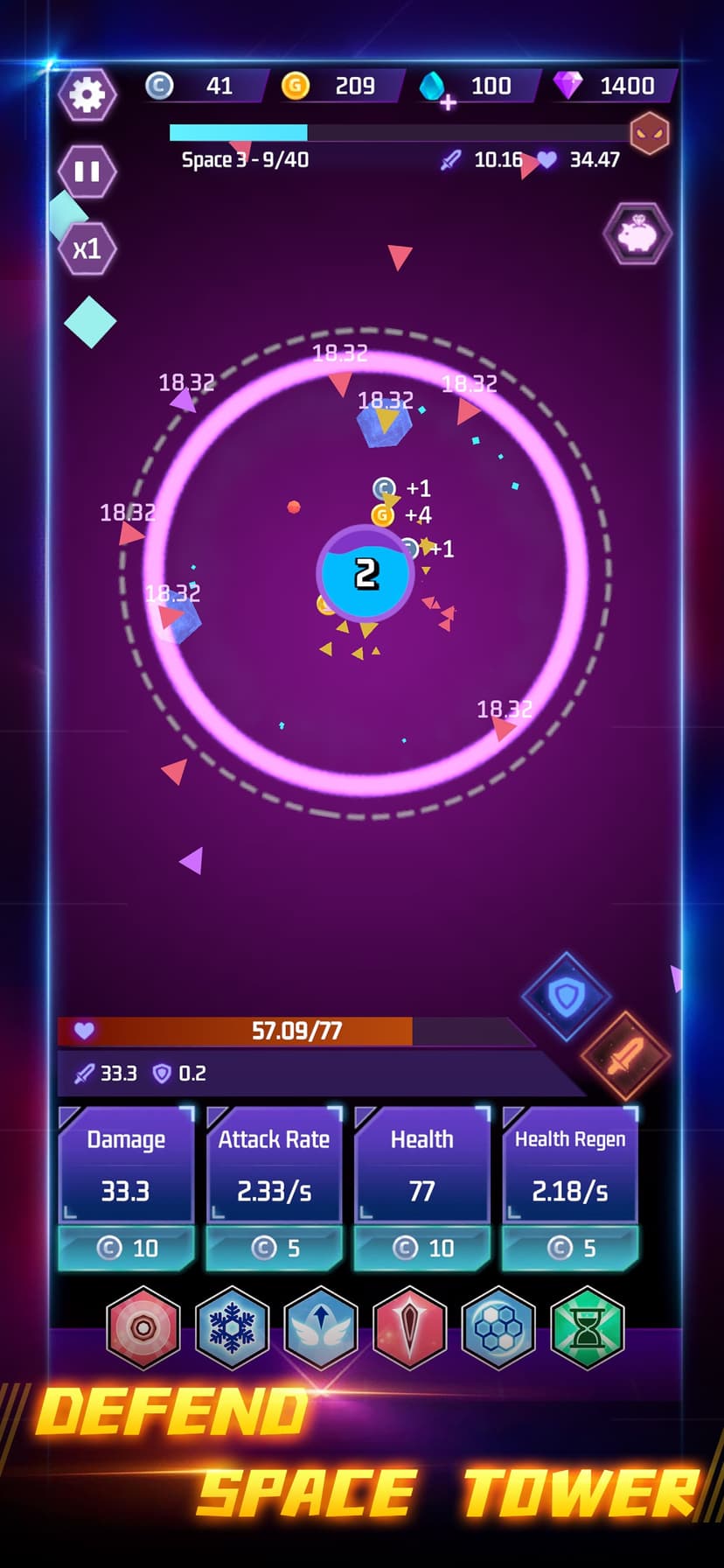 Space Tower - Galaxy Tower TD screenshot 1 - screenshot