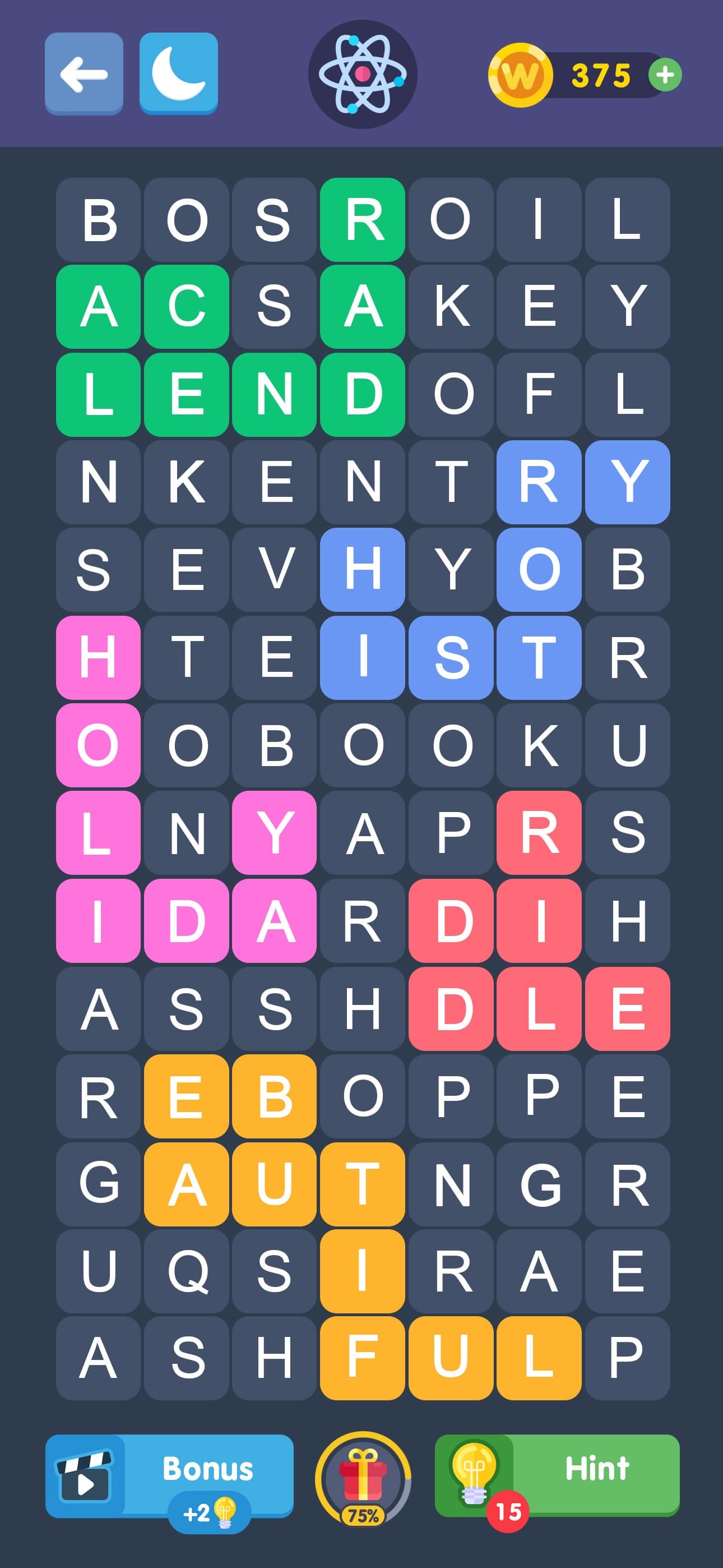Fillwords: Word Search Puzzle screenshot 3 - screenshot