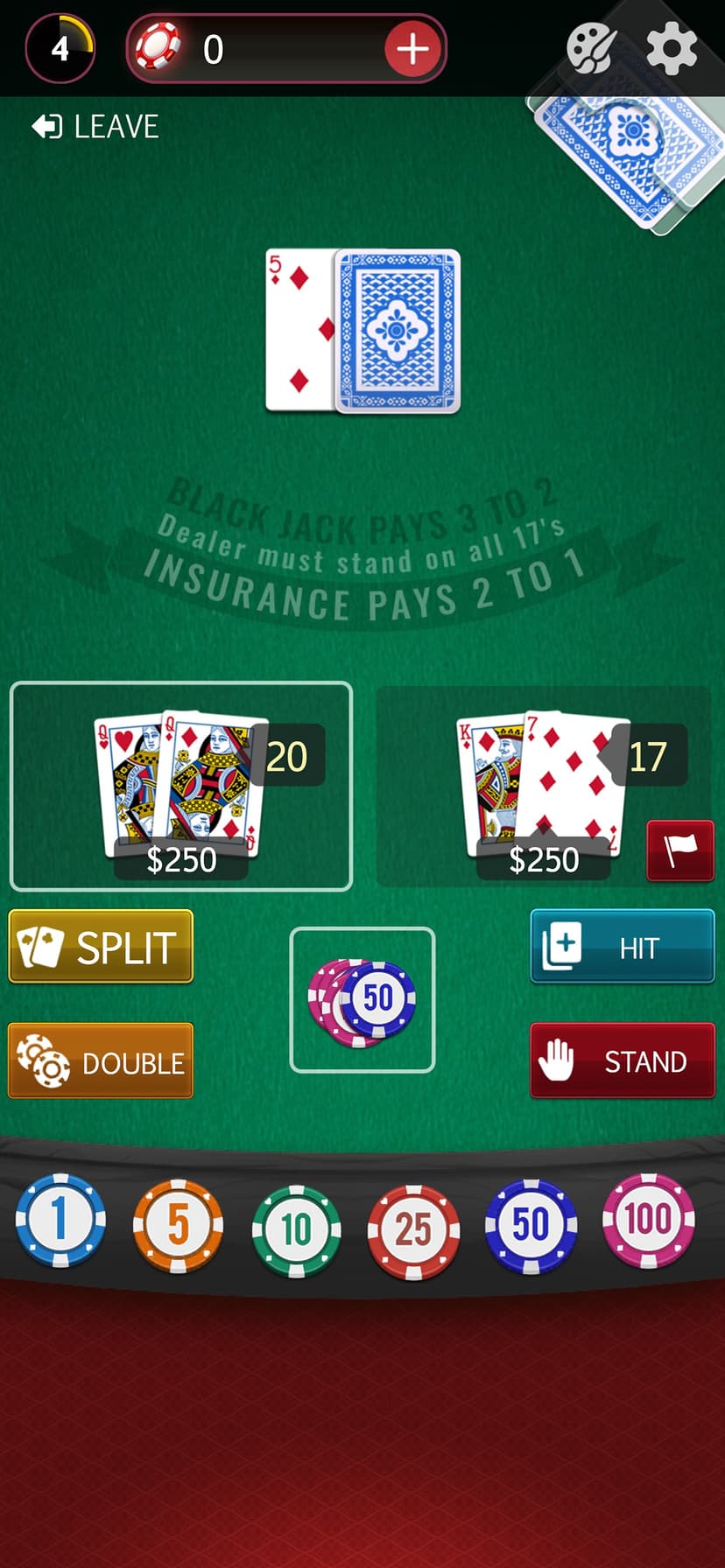 Blackjack 21: Deluxe Casino screenshot 2 - screenshot