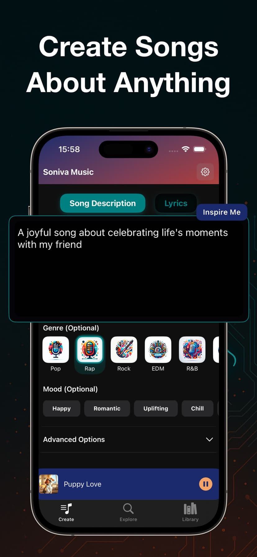 AI Song Maker - Soniva Music screenshot 2 - screenshot