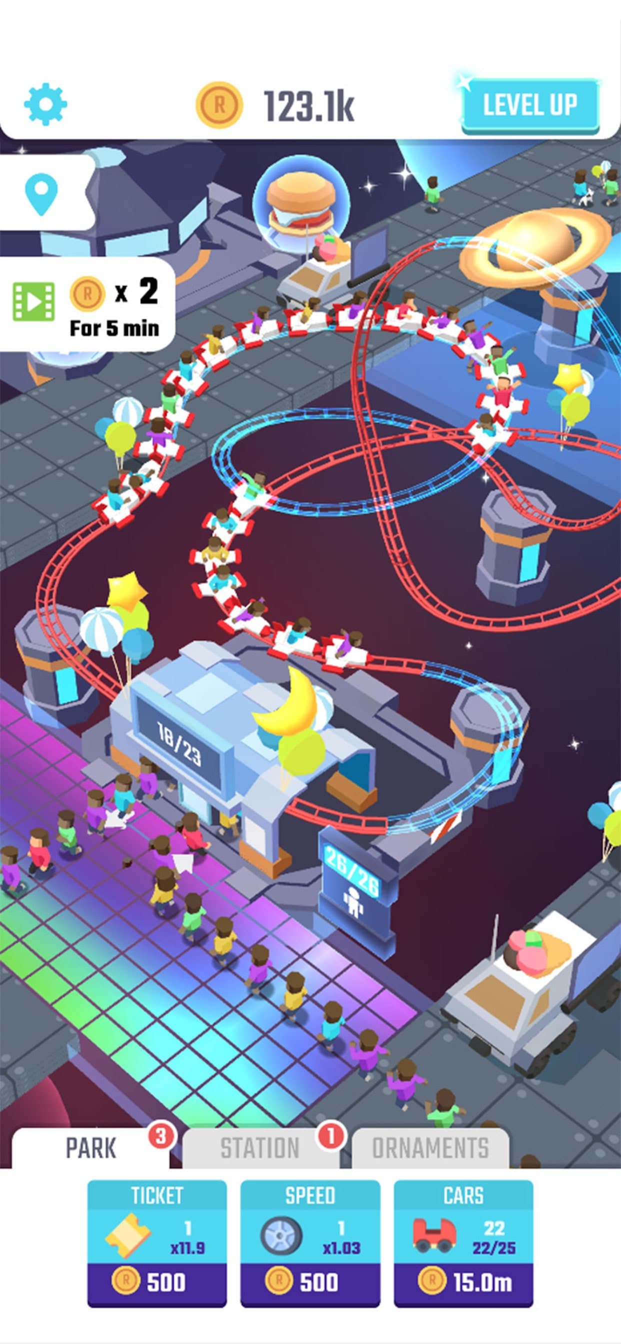 Idle Roller Coaster screenshot 3 - screenshot