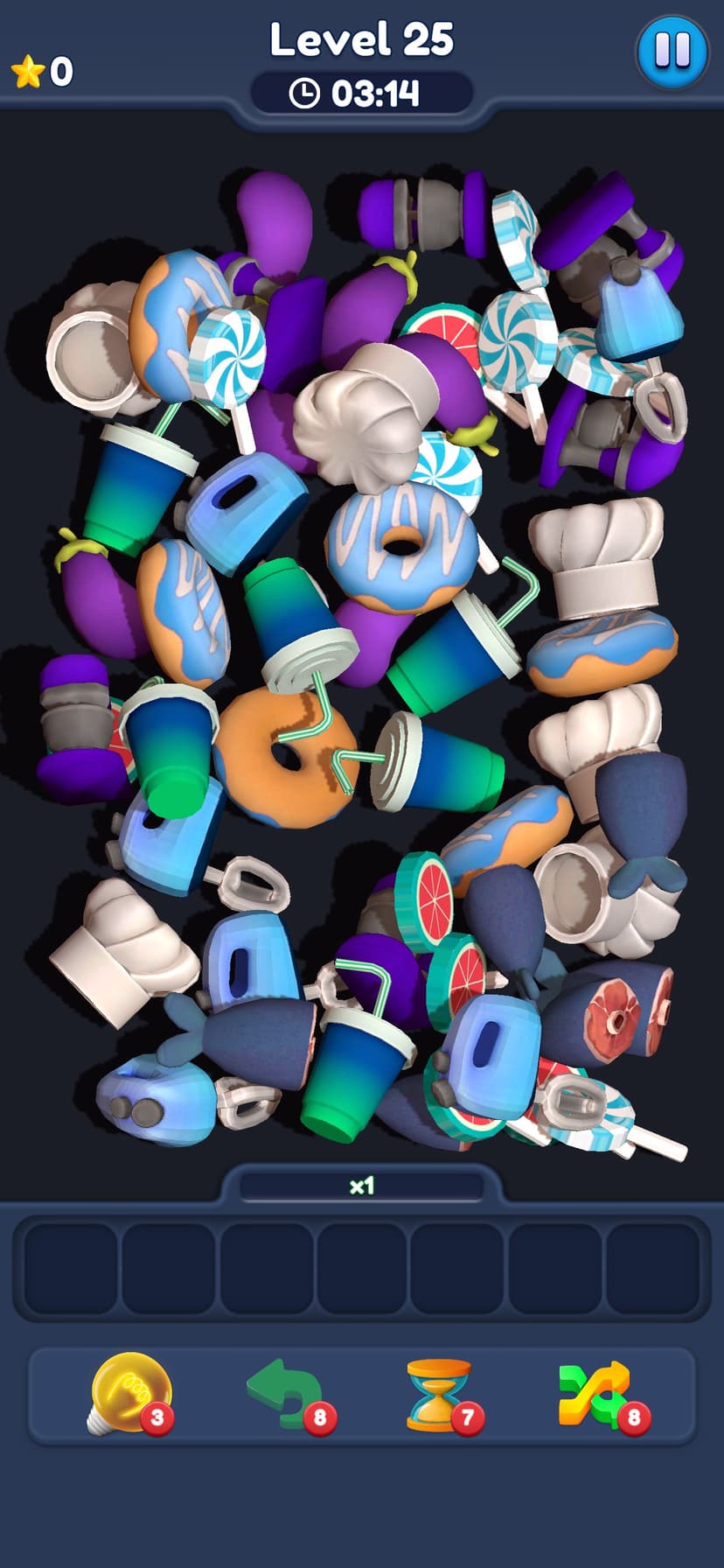 Food Match 3D: Tile Puzzle screenshot 8 - screenshot