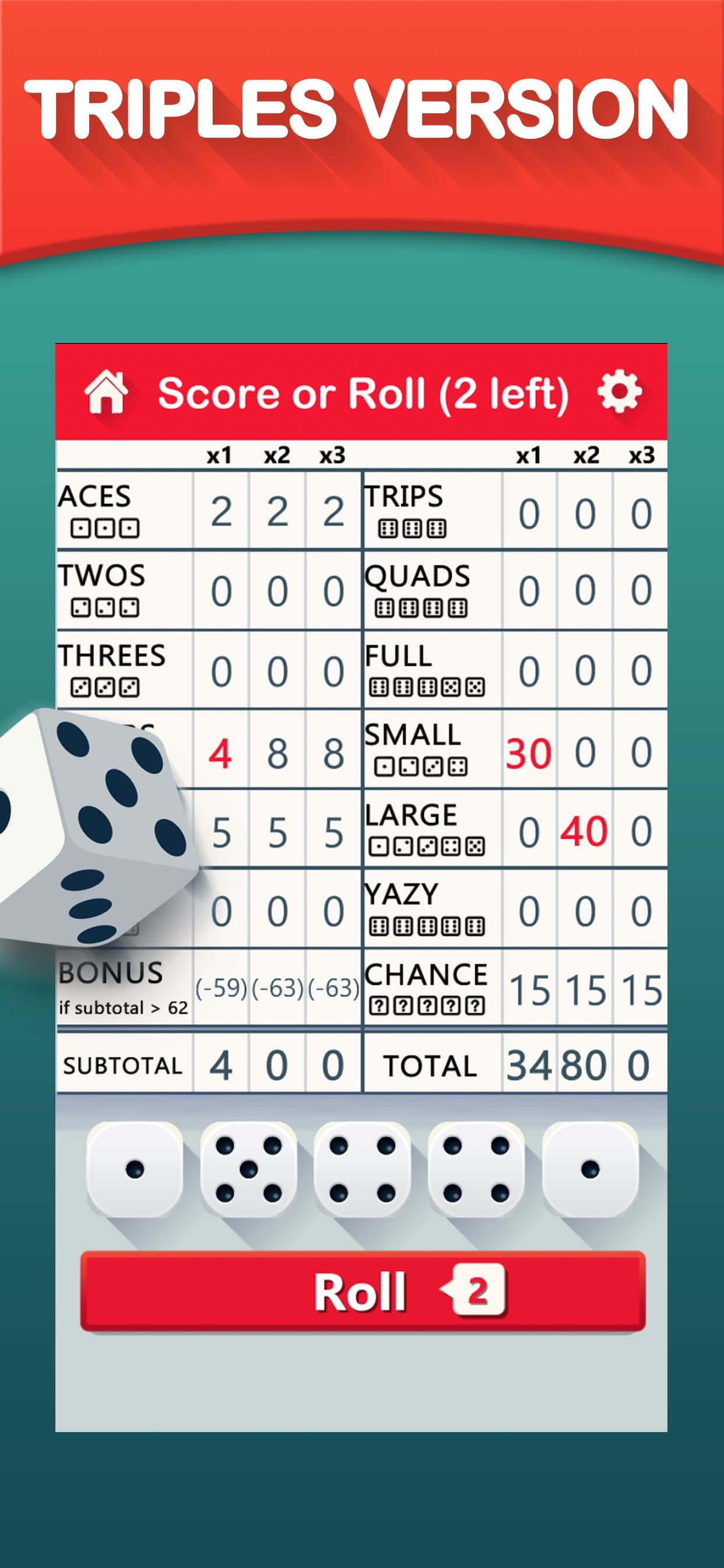 Yazy yatzy dice game screenshot 4 - screenshot