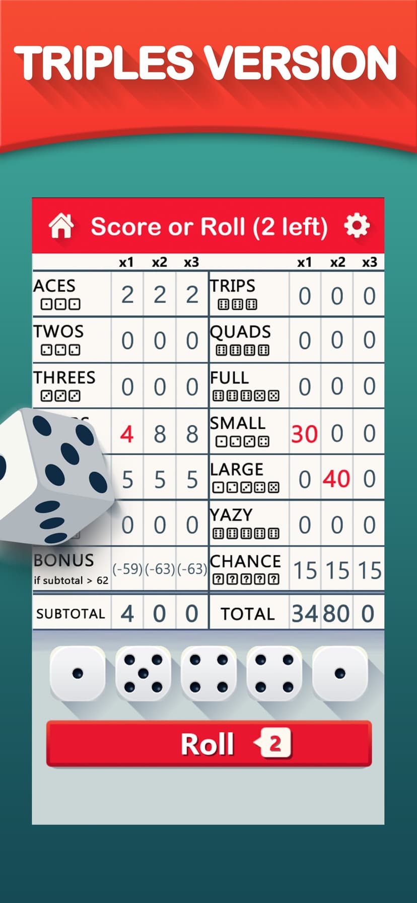 Yazy yatzy dice game screenshot 4 - screenshot