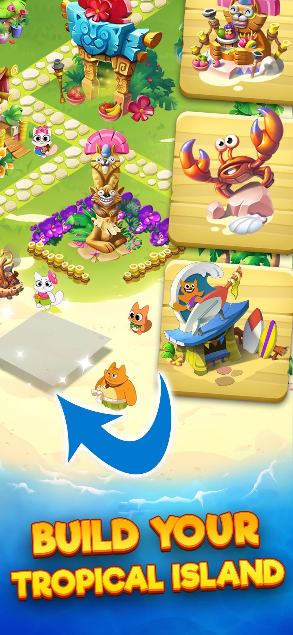 Tropicats: Match 3 Puzzle Game screenshot 3 - screenshot