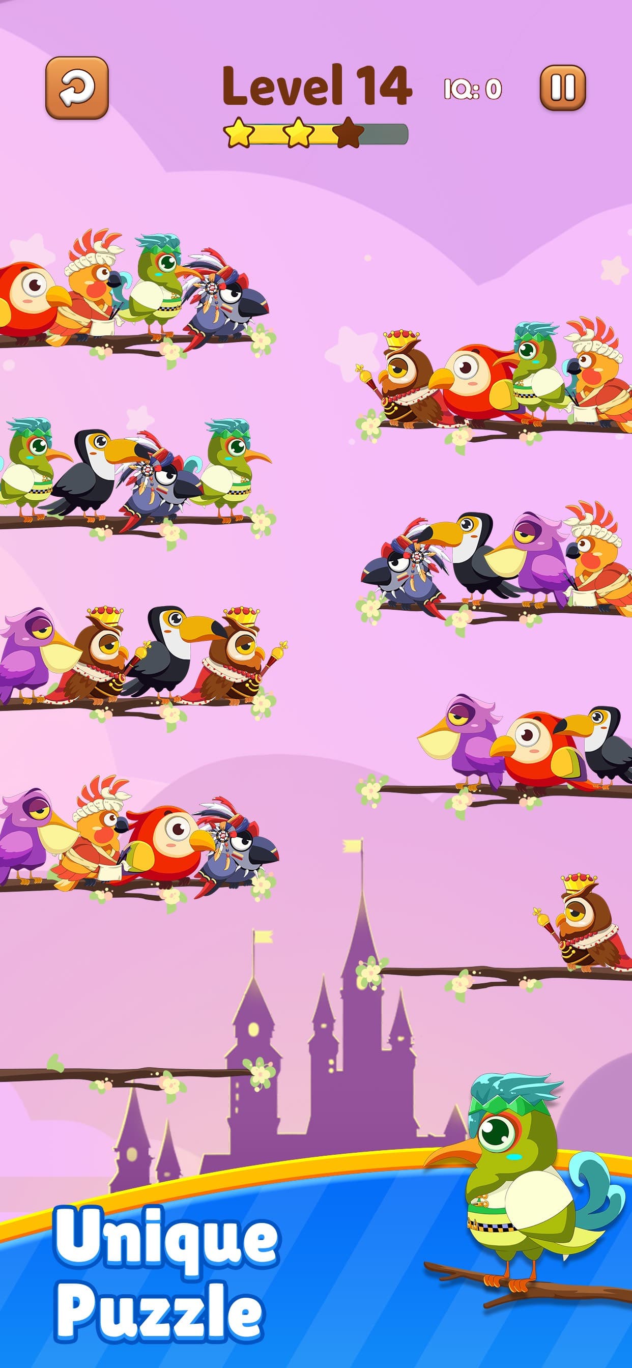 Bird Sort 2 Color Puzzle Game screenshot 8 - screenshot