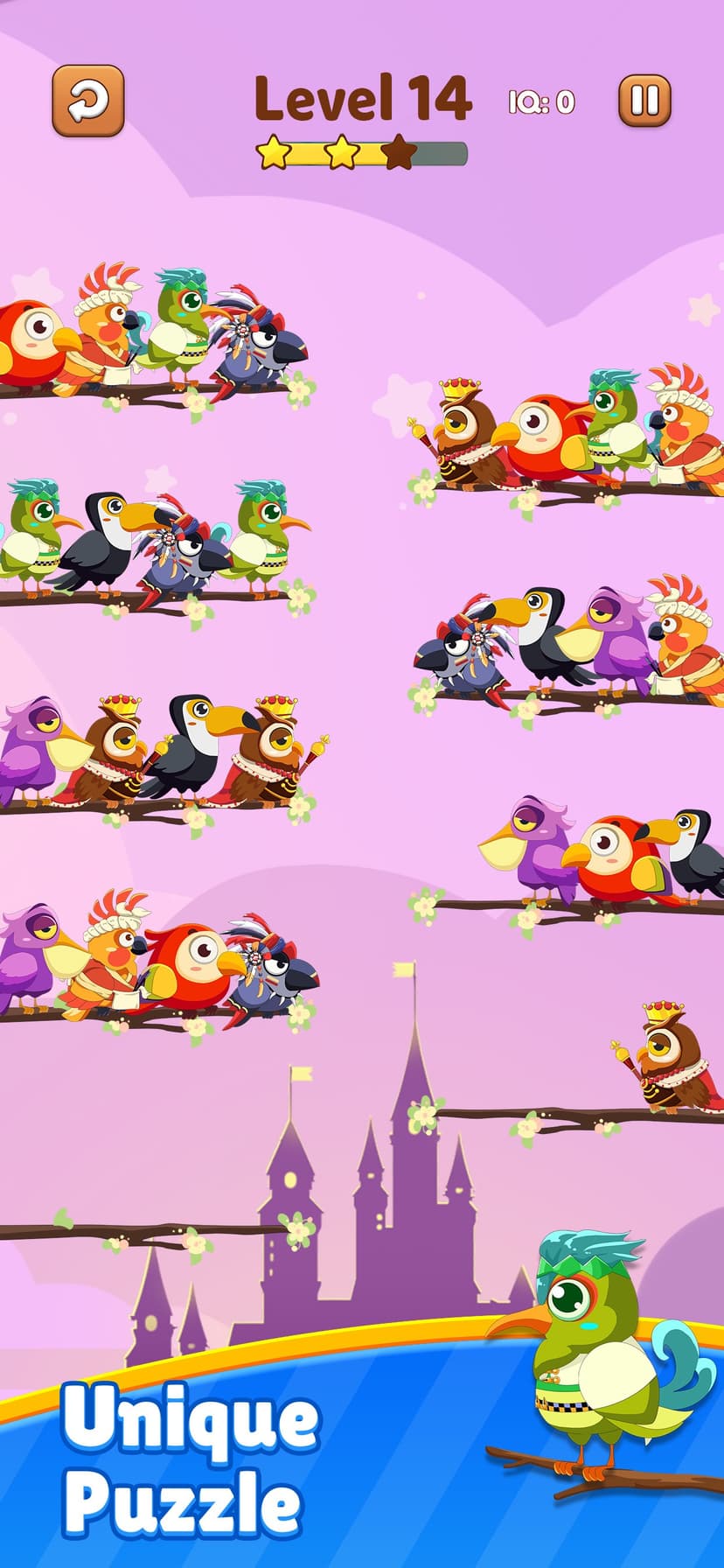 Bird Sort 2 Color Puzzle Game screenshot 8 - screenshot