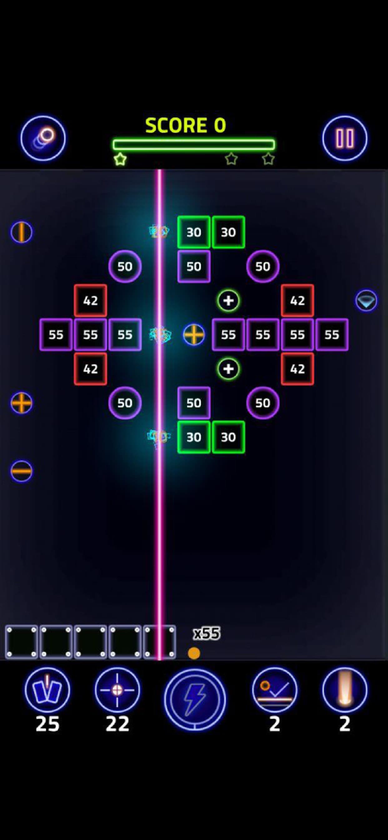 Brick Breaker Glow screenshot 1 - screenshot